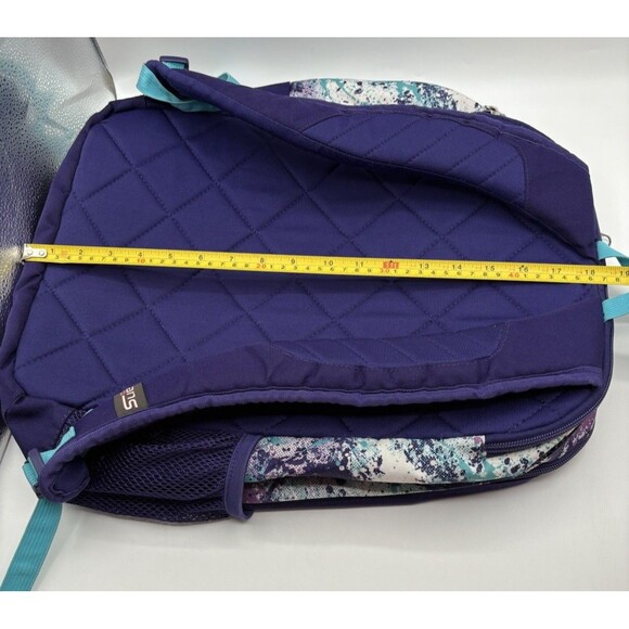 Trans By JanSport Backpack Laptop Sleeve Paint Spatter 5 Zip Compartments - Picture 11 of 13